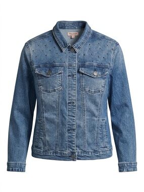 Juicy Couture Light Blue Denim Jacket with Stud Accents